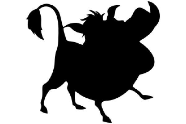 Silhouette of a Unicorn and its Rider