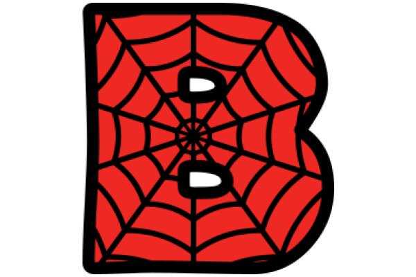 Vibrant Red Spider Web Design