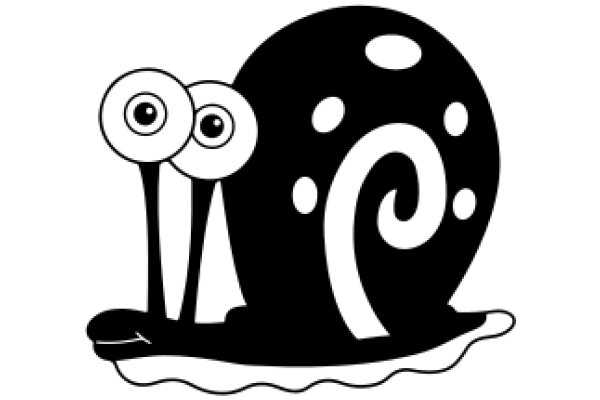 A Playful Illustration of a Snail and Two Eyes