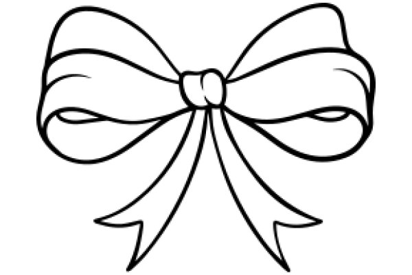 Stylized Bow with Ribbon Tail