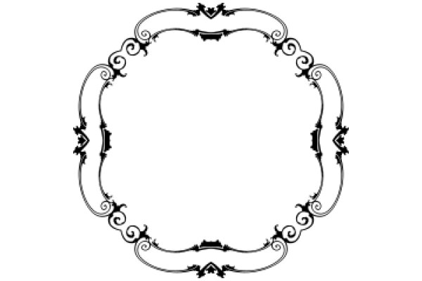 Elegant Oval Wreath with Intricate Scrollwork Design