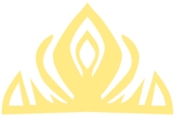 Stylized Yellow Crown with Flames Design