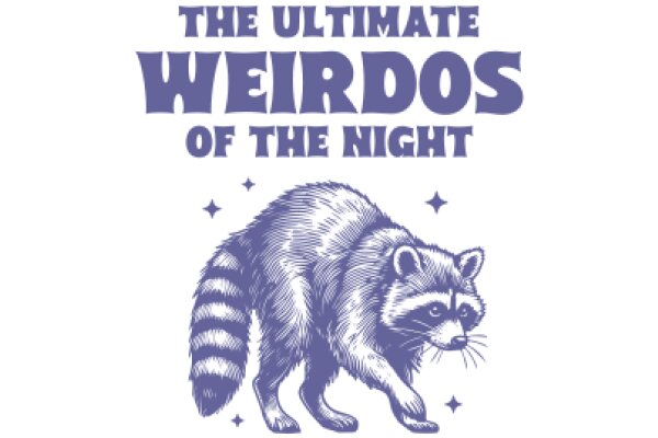 The Ultimate Weirdos of the Night: A Whimsical Illustration of a Raccoon's Nighttime Adventures