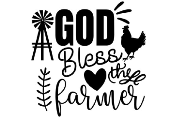 Farming Blessings: A Graphic Design for Agricultural Appreciation