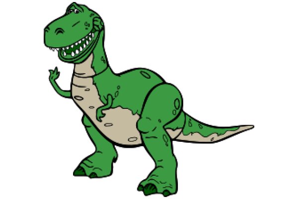 Vibrant and Friendly: A Cartoon T-Rex