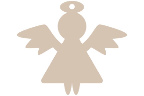 A Simple, Elegant Icon: A Beige Angel with Wings