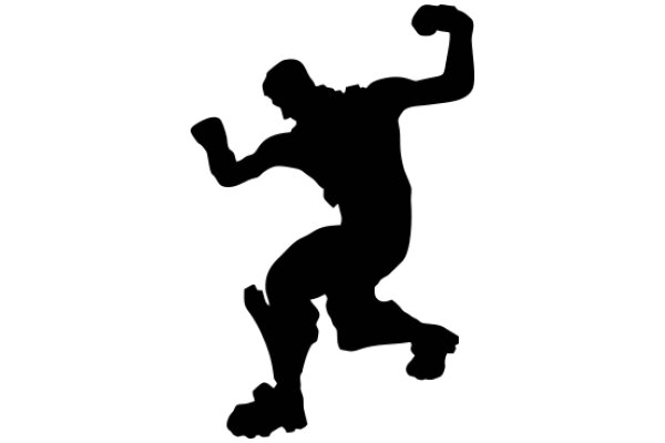 Silhouette of a Skateboarder in Action