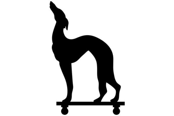 Silhouette of a Dog on a Skateboard