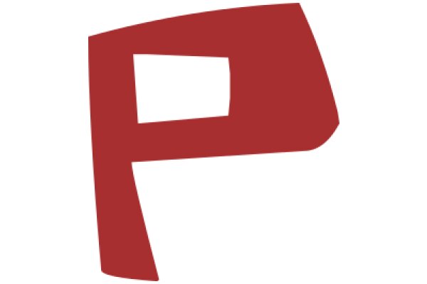 Digital Art: A Red Pixelated Letter 'P'