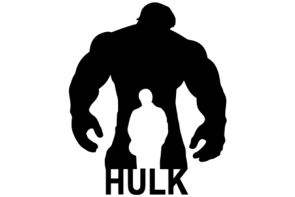 The Silhouette of Hulk and the Word 'HULK' in