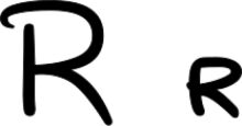 A Simple Letter 'R' in Black and White