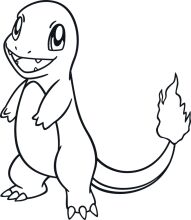 Charming Cartoon of a Fire-Breathing Pokémon