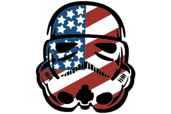 United States Flag and Stormtrooper Helmet Mashup