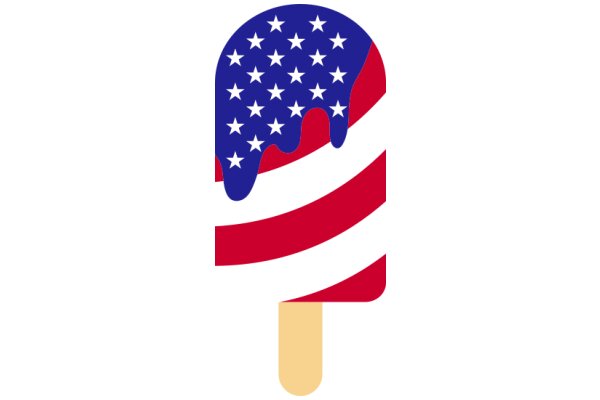 American Flag Ice Cream Cone