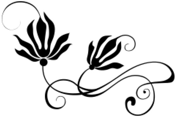 Elegant Black Floral Design