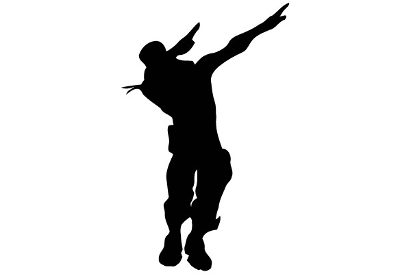 Silhouette of a Person in a Striking Pose