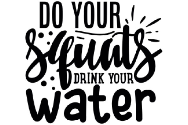 Inspirational Quote: 'Do Your Squats and Drink Your Water'