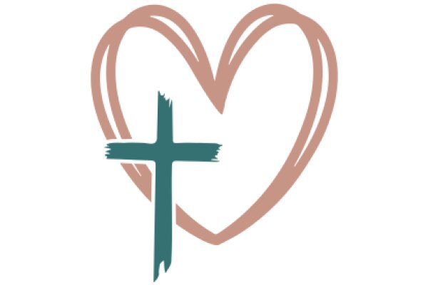 A Digital Artwork of a Heart with a Cross Inside