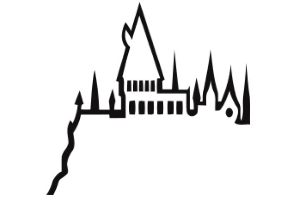 Silhouette of a Castle with a Pointed Roof