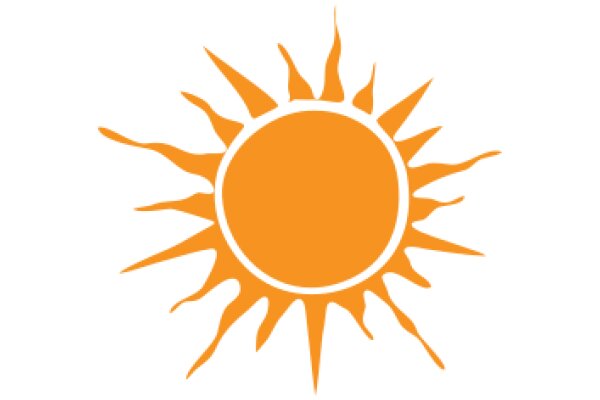 Vibrant Sunburst Logo in Orange and White