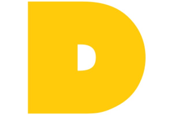 A Solid Yellow D on a White Background