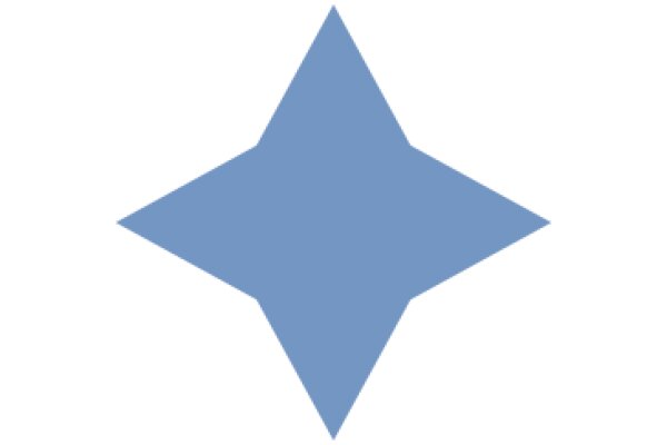 A Solid Blue Star on a White Background