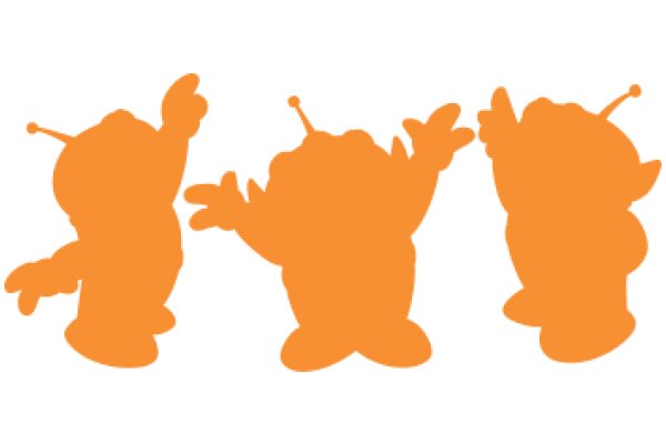 Three Orange Cartoon Characters