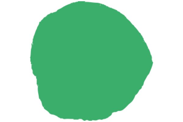 A Solid Green Circle Against a White Background