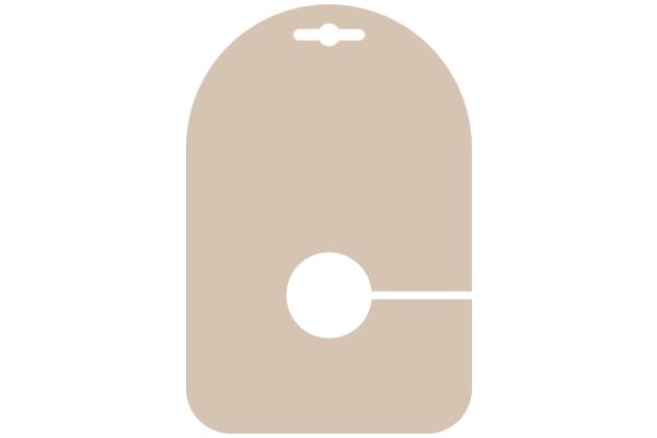 A Simple Icon: A Beige Square with a White Circle Inside