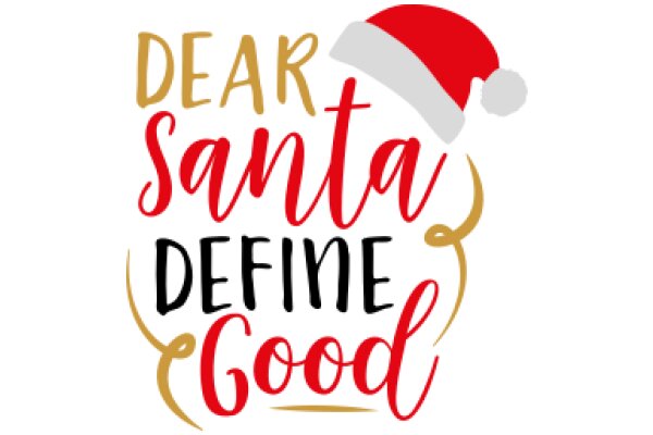 A Festive Greeting: 'Dear Santa, Define Good'