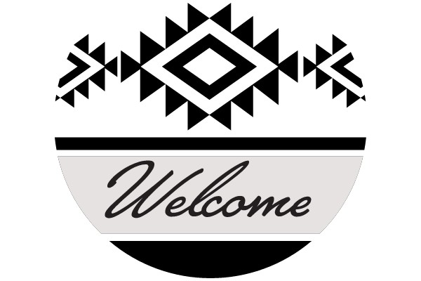 Welcome Sign with Native American Design