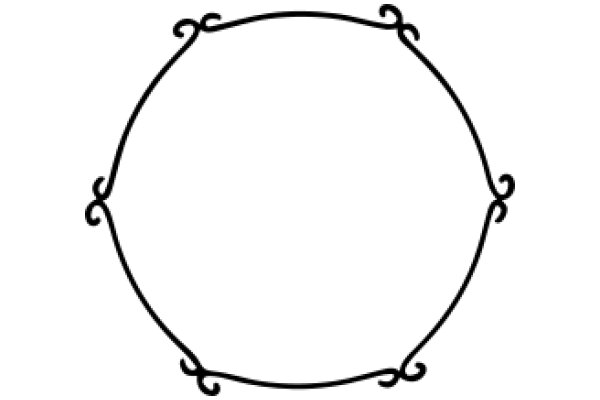 Elegant Black Metal Circle with Scrolled Design