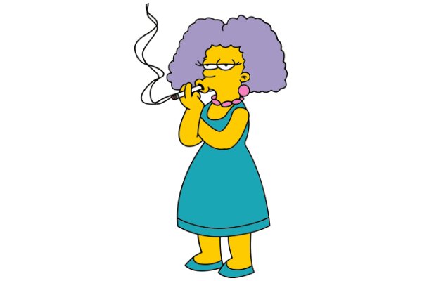 The Simpsons: A Cartoon Character Smoking a Cigarette