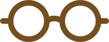 Simplistic Brown Glasses Icon