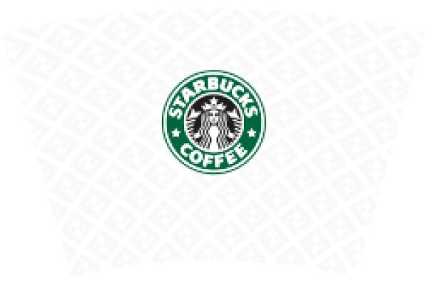 Starbucks Coffee Logo on a Patterned Background