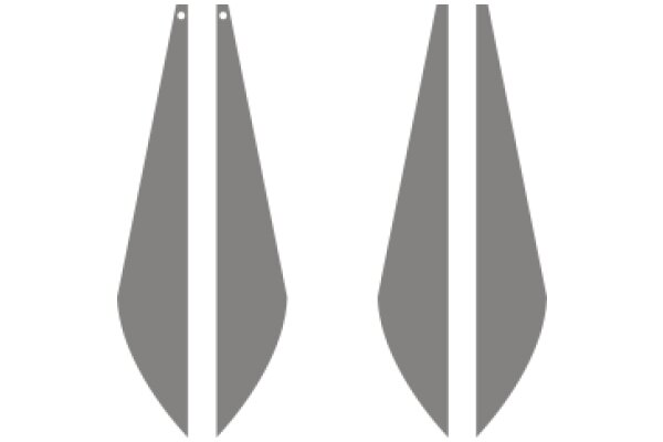 A Pair of Minimalist Earrings: A Symmetrical Design in Grey