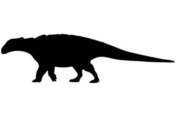 A Silhouette of a Dinosaur, Standing Tall and Majestic