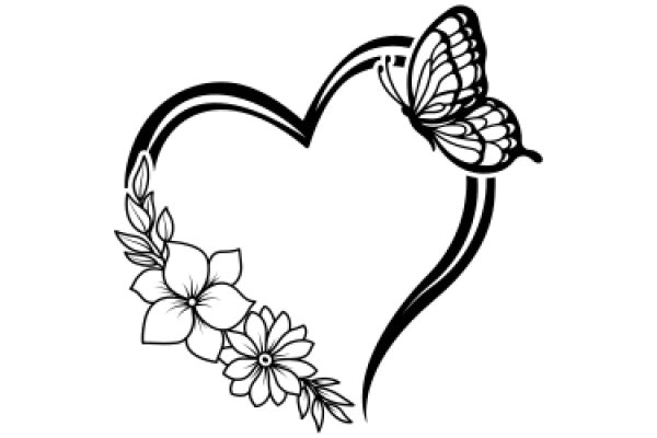 Elegant Butterfly and Flower Design