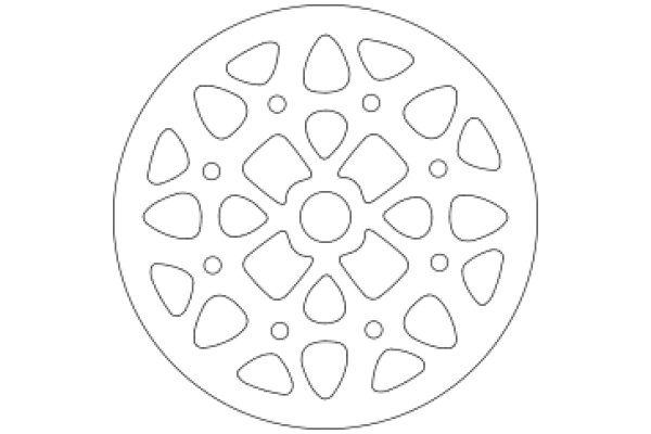 Simplistic Geometric Design: A Circle with Triangular Patterns