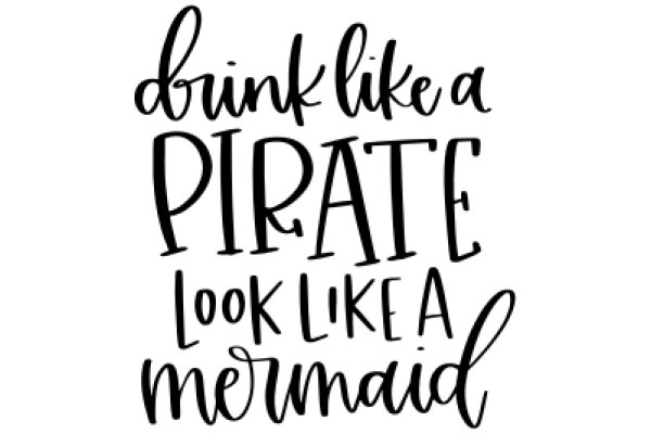 Inspirational Quote: Drink Like a Pirate, Look Like a Mermaid