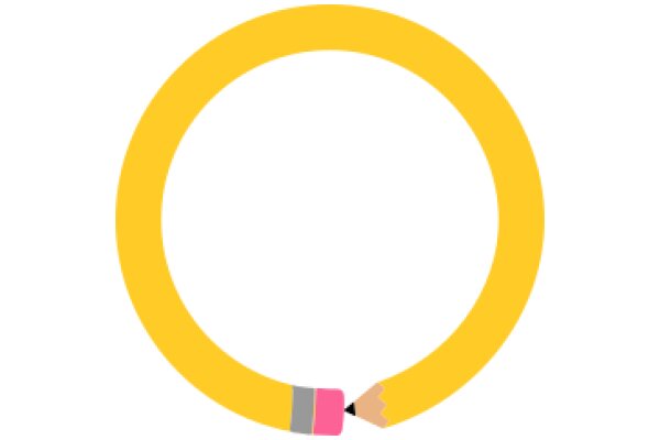 A Playful Illustration of a Yellow Circle with a Pencil Inside