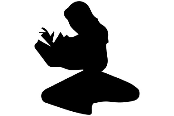 Silhouette of a Person Reading a Book