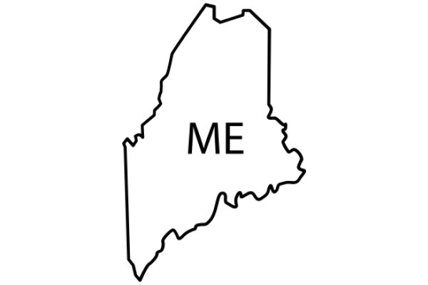 Simplified Map of Maine with Label