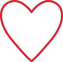 Simplistic Red Heart Emoji