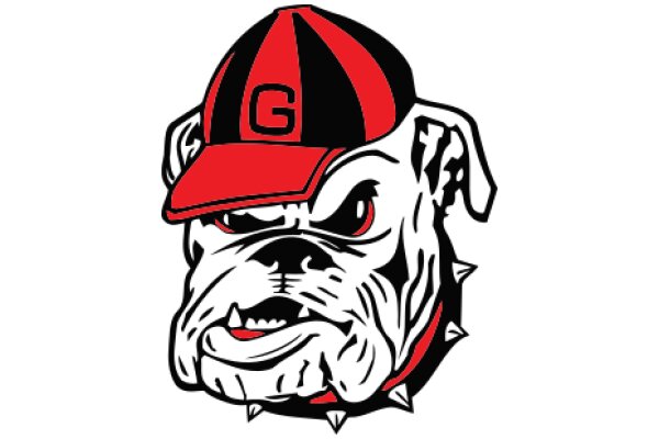 Stylish Bulldog Logo with Red and Black Hat