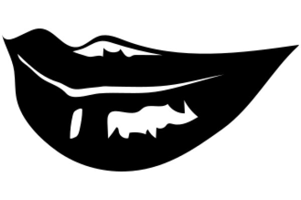 Stylized Illustration of a Mouth and Teeth