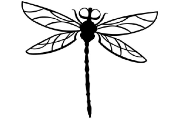 Stylized Dragonfly Silhouette