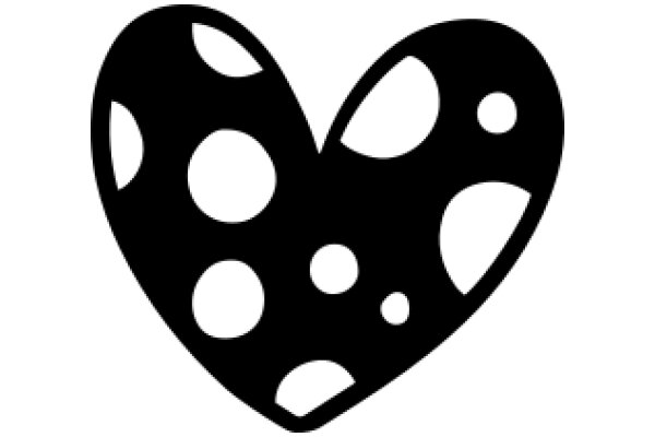 Silhouette of a Heart with Spots