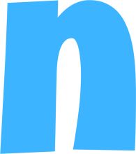 A Digital Letter 'N' in Blue