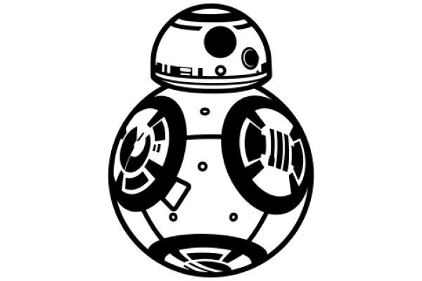 A Stylized Illustration of a Droid from Star Wars